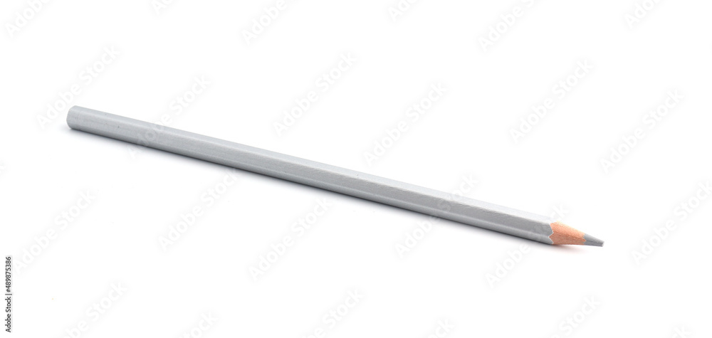 Gray pencil on a white background Gray pencil on a white background