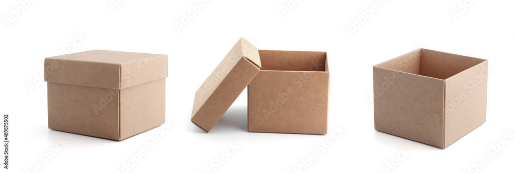 Cardboard box isolated on a white background Cardboard box isolated on a white background