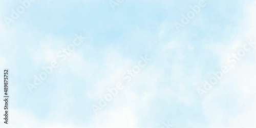 Blue sky watercolor background.