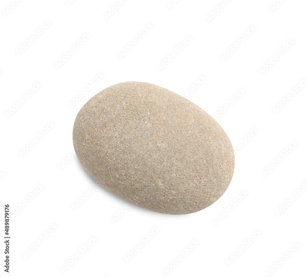 Light grey spa stone isolated on white, top view Light grey spa stone isolated on white, top view