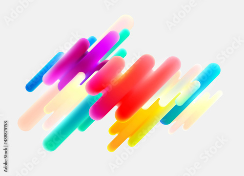 Colorful 3D lines. Dynamic geometric background.