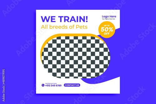 social media post template design vector