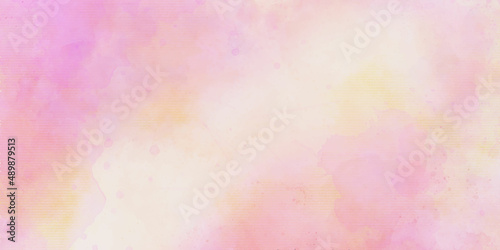 Abstract watercolor background and abstract watercolor painting. Abstract watercolor background Colorful smooth ink orange, pink and yellow shades grunge watercolor background. Abstract aquarelle pain