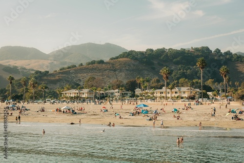 Obraz na płótnie View of the beach in Avila Beach, near San Luis Obispo, California w salonie