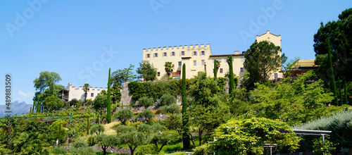 breathtaking Merano’s Gardens surrounding Trauttmansdorff Castle (also Trauttmansdorf or Trautmansdorf castle)  (Merano or Meran, South Tyrol, Italy)	 photo