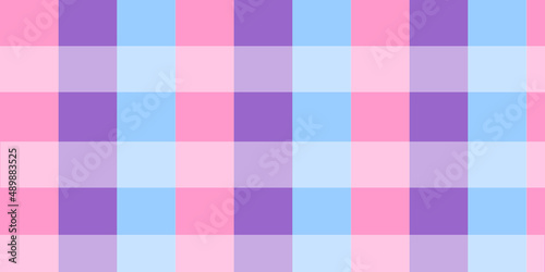 Pink, purple and blue plaid pattern background.
