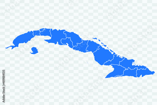 Cuba Map blue Color on Backgound png