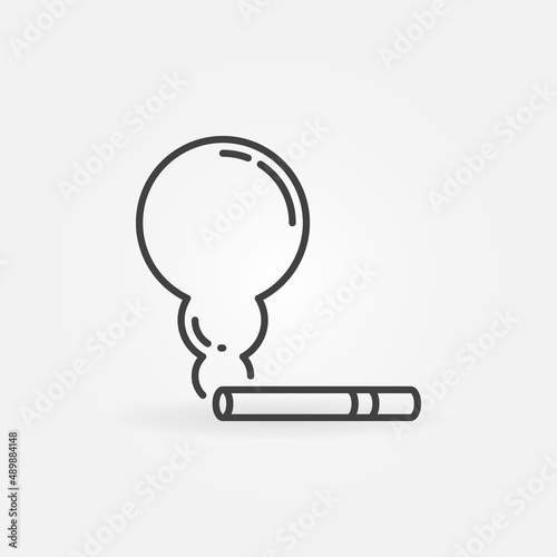 Cigarette outline vector Smoking and Addiction concept icon