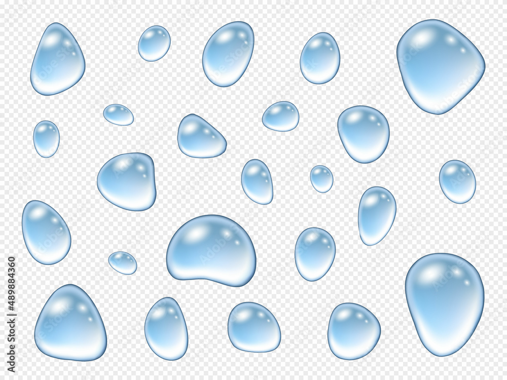 Set of water drop isolaed on transparent background. vector illustration Set of water drop isolaed on transparent background. vector illustration