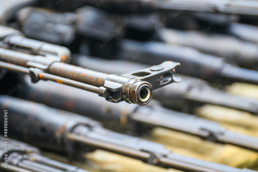 Submachine guns of Russian production AK-47 in the Ukrainian army Submachine guns of Russian production AK-47 in the Ukrainian army