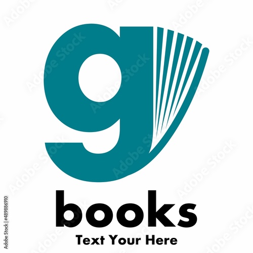 book g letter vector logo template. This design use font symbol suitable for education