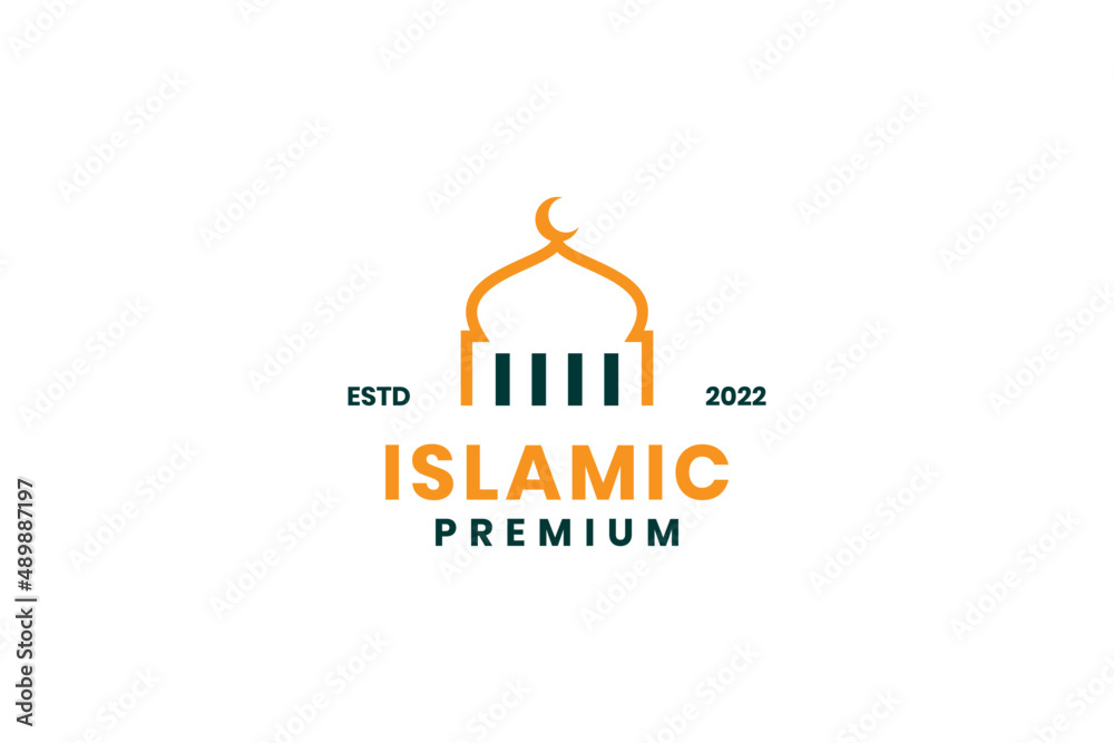 Islamic mosque icon logo design vector Islamic mosque icon logo design vector