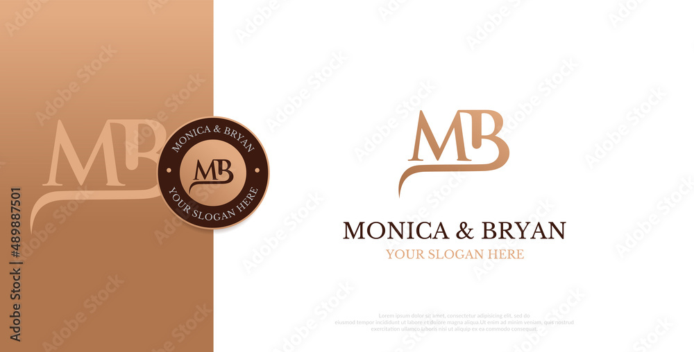 Initial MB Logo Design Vector