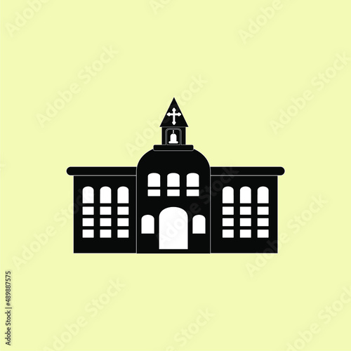 church building vector illustration, perfect for icons, templates, invitations, posters, brochures, etc