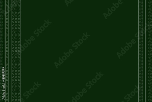 Contemporary applied art pattern design. Seam spaced embroidery pattern and simple style but modern and luxury. Block thai clothes design for print and female garments separate on green background. 