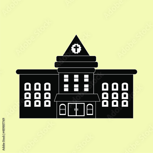 church building vector illustration, perfect for icons, templates, invitations, posters, brochures, etc