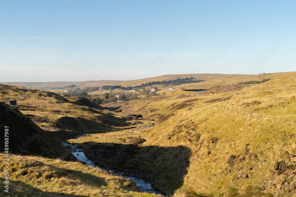 Landscape near Nenthead, Cumbria, UK, which was a lead mining area