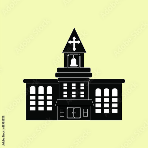 church building vector illustration, perfect for icons, templates, invitations, posters, brochures, etc