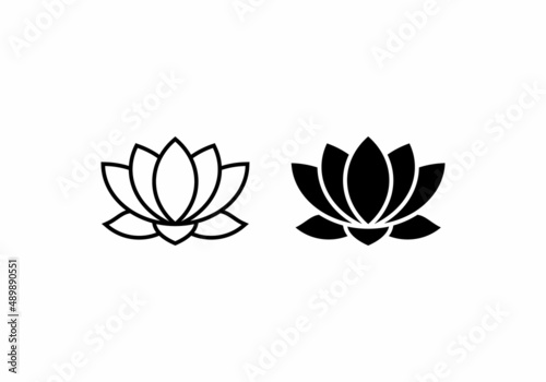 lotus flower icon vector