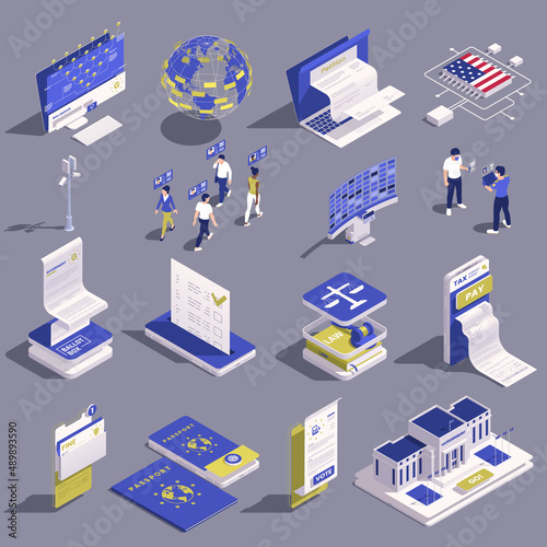 Digital Government Isometric