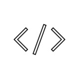 Code icon in line style