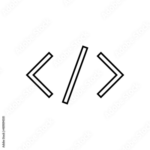 Code icon in line style