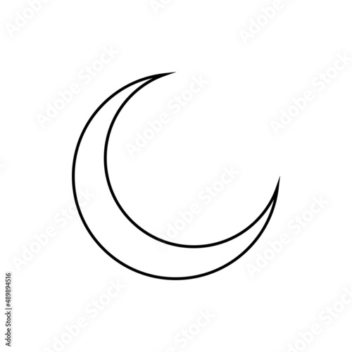 Crescent icon in line style