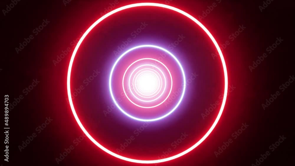 Flickering Red and Blue Circle Light in the Cave Flickering Red and Blue Circle Light in the Cave