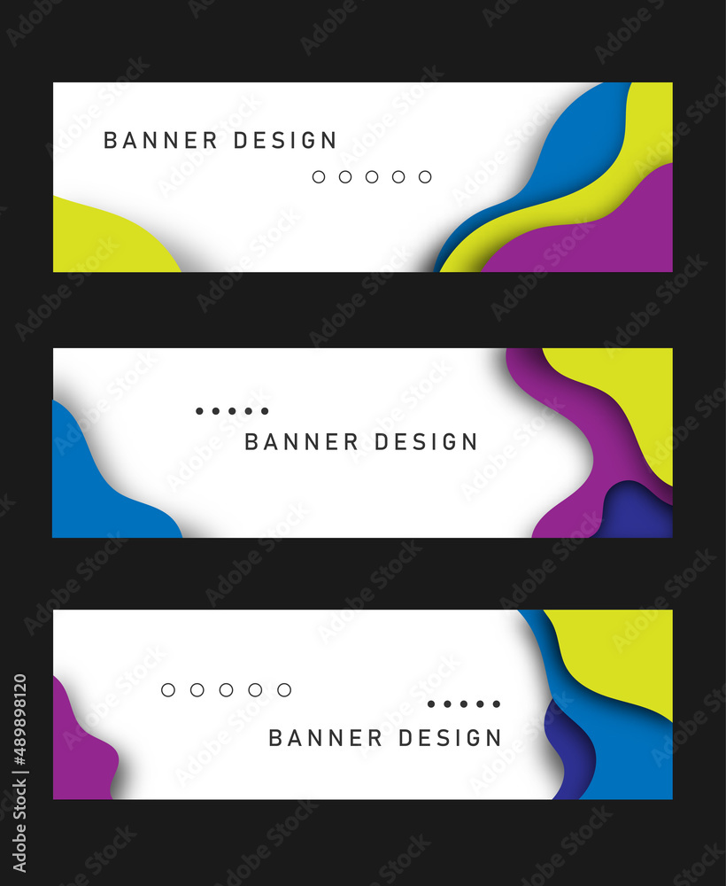 Fototapeta premium sale banner template papercut style, promotion sign geometric organic shape background