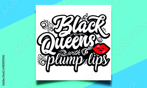 black queens with plump lips