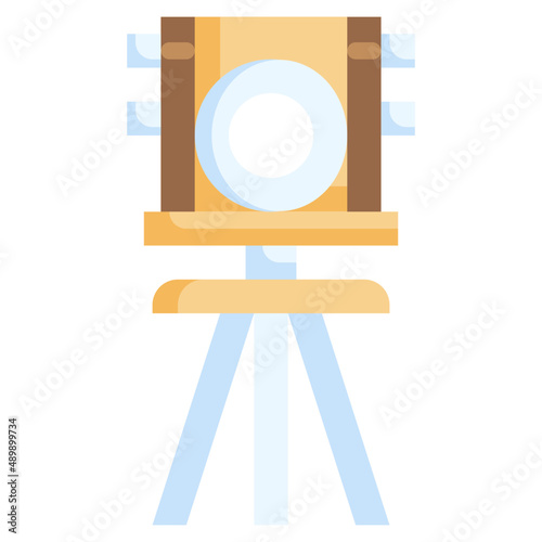 THEODOLITE flat icon,linear,outline,graphic,illustration