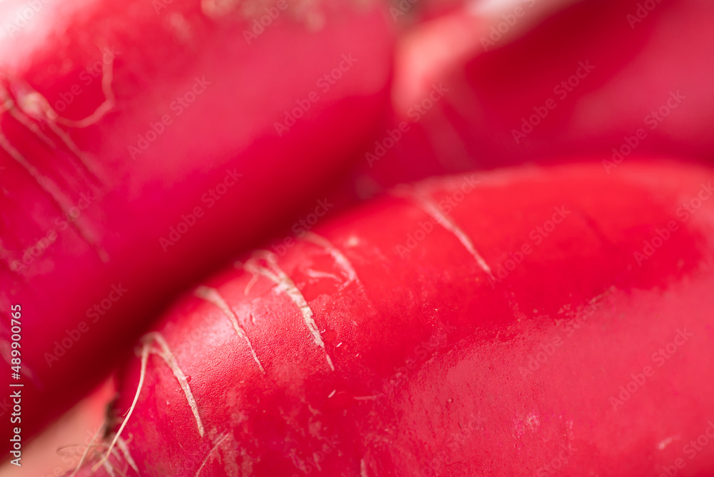 Close up of red daikon radish texture, Fresh vegetables Close up of red daikon radish texture, Fresh vegetables