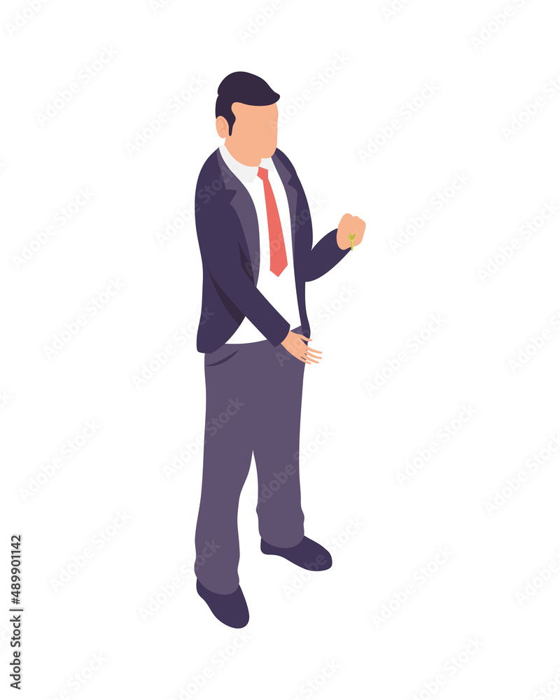 elegant businessman isometric elegant businessman isometric