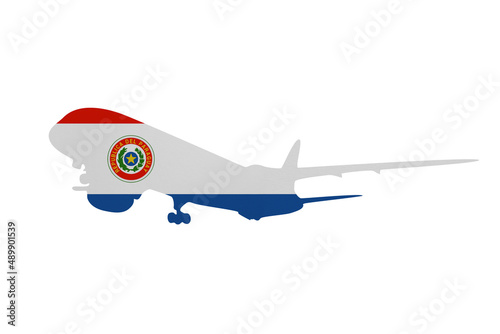Aircraft News clip art in colors of national Paraguay flag on white background