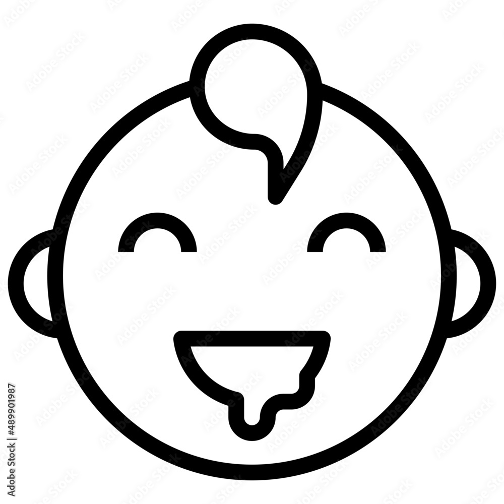 Obraz premium HUNGRY line icon,linear,outline,graphic,illustration