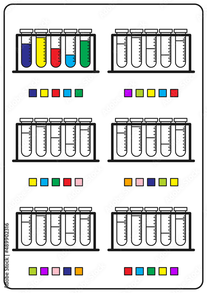 Instructional coloring pages, educational games for children, preschool