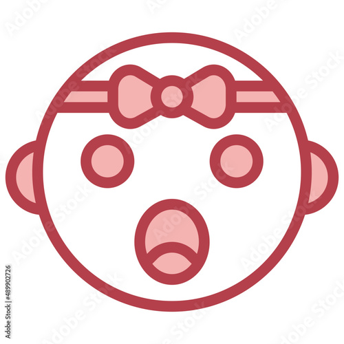 AMAZED red line icon,linear,outline,graphic,illustration