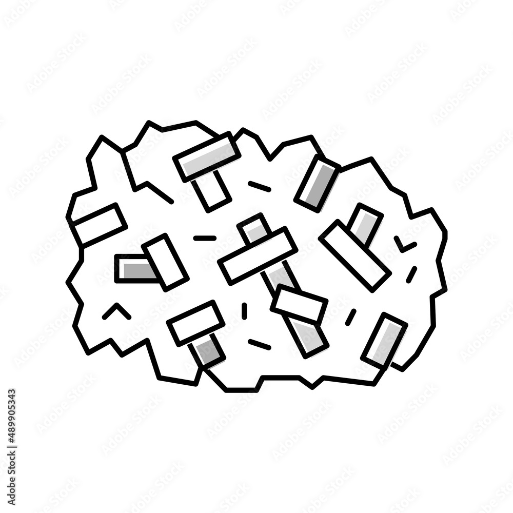 recovered paper color icon vector illustration
