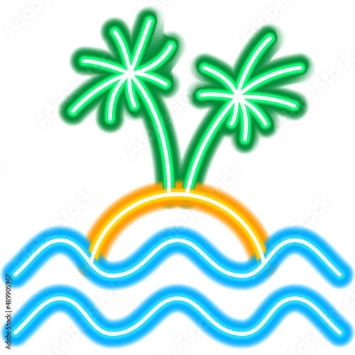 Beach Palm Neon Label.svg