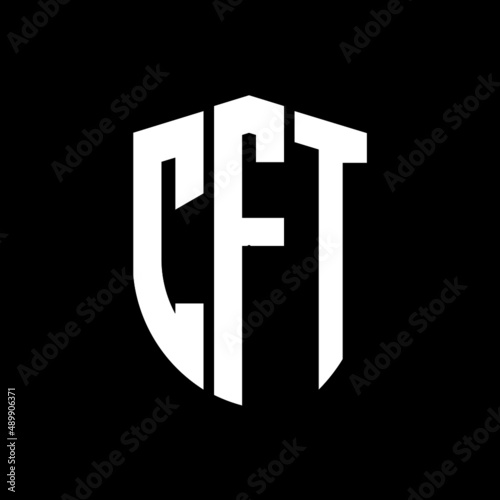 CFT letter logo design. CFT modern letter logo with black background. CFT creative  letter logo. simple and modern letter logo. vector logo modern alphabet font overlap style. Initial letters CFT  photo