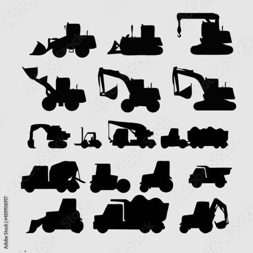 Heavy equipment icon suitable for industry etc