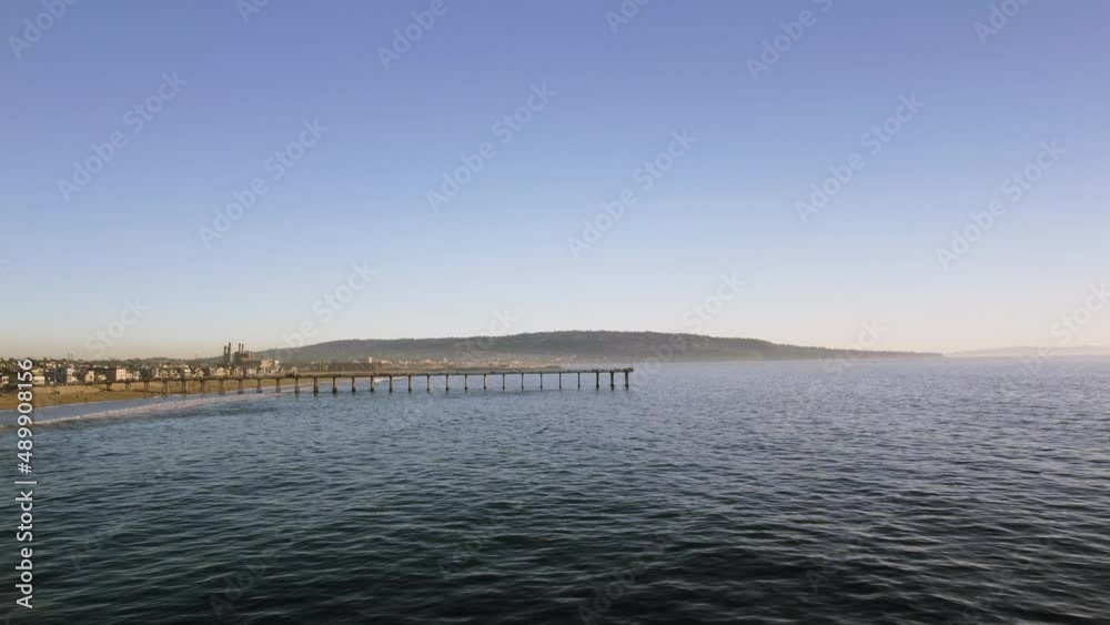Hermosa Beach Pier With Scenic Ocean View In California, United States. Hermosa Beach Pier With Scenic Ocean View In California, United States.