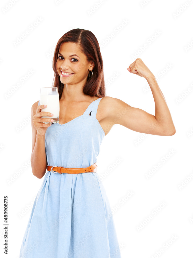 Shes simply gorgeous. Studio shot of an attractive young woman isolated on white.