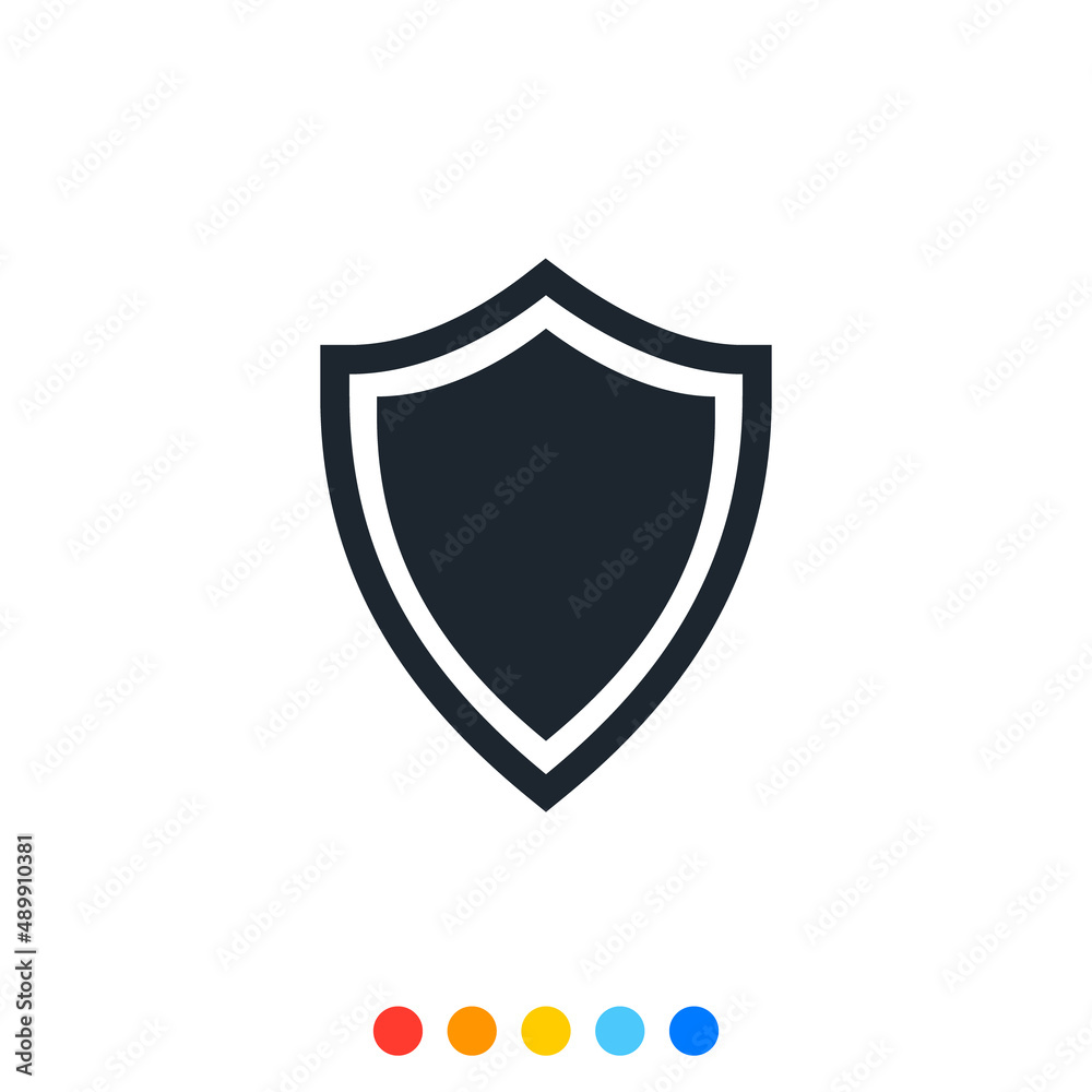 Icon of Protection shield, Vector Icon of Protection shield, Vector