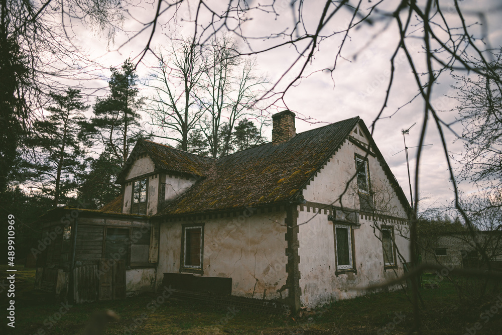 old abandoned country house in Latvia old abandoned country house in Latvia