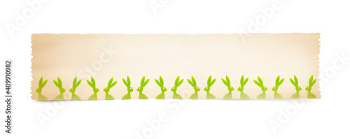 Bandrole aus Altem Papier mit Osterhasendekor
