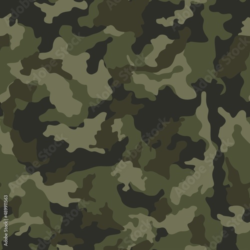  Army military pattern camouflage, forest clothes texture, seamless modern vector background.