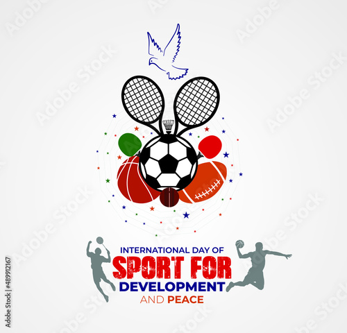 International Day of Sport for Development and Peace. Template for background, banner, card, poster. vector illustration.