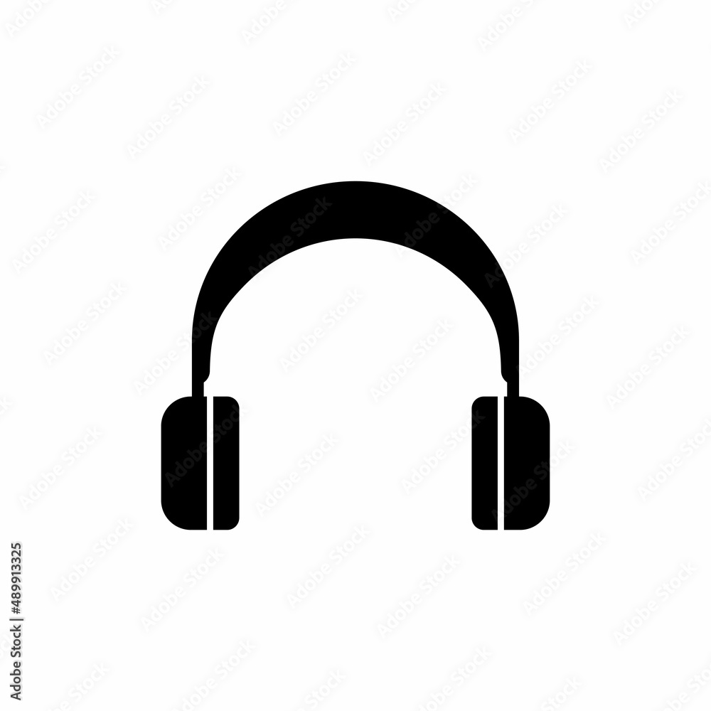 Headphone icon design template illustration vector Headphone icon design template illustration vector