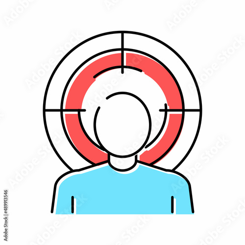 mania psychological problems color icon vector illustration
